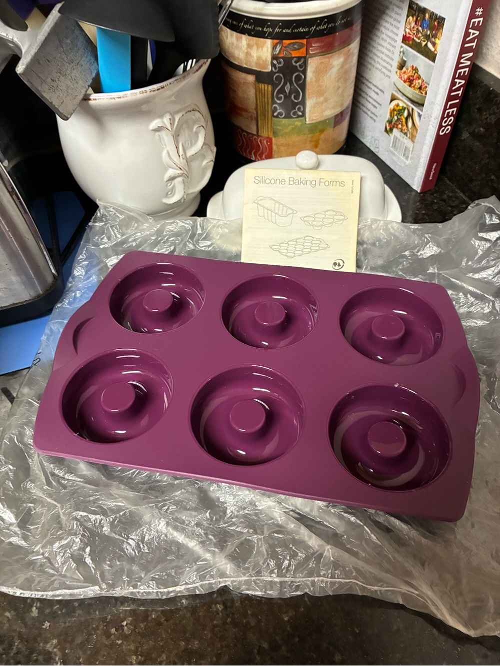 Tupperware Silicone Donut Baking Mold - Purple